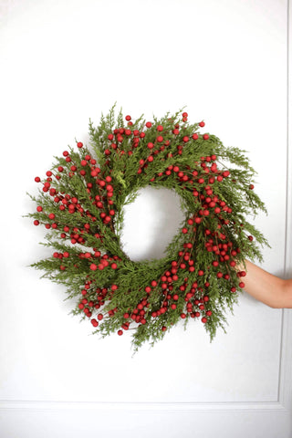 Real-Touch Faux Berry Wreath