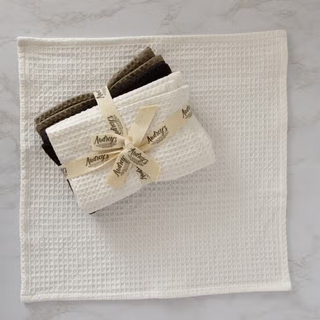 Dish Cloth Set - White, Black, and Gray Waffle