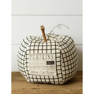 Window Pane Check Pumpkin with Patch