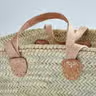 Straw Bag with Double Leather Handles
