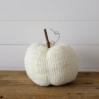 Soft White Fabric Pumpkin
