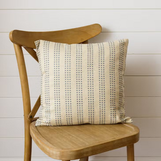 Block Print Square Pillow, Blue