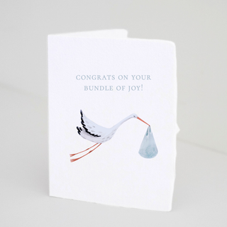 "Bundle of Joy" Baby Boy Folded Greeting Card