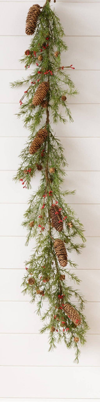 Garland - Evergreens With Mini Cones And Berries