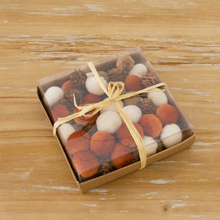 Box Of Mini Pinecones And Pumpkins (SET)
