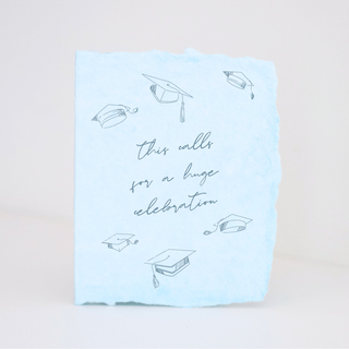 "Huge celebration" Graduation Cap Folded Greeting Card