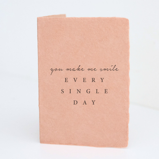 "You make me smile" Love Folded Greeting Card